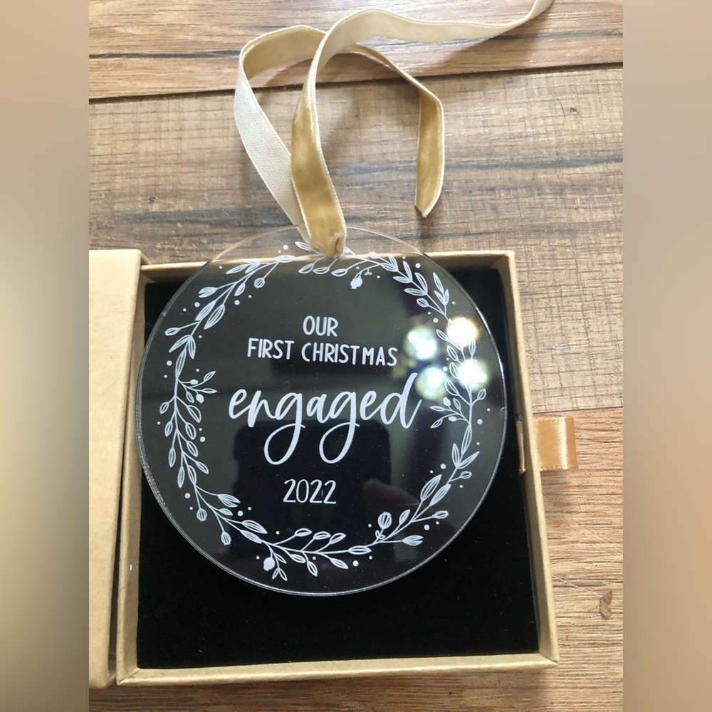 First Christmas Engaged 2022 ornament